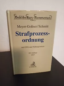 Strafprozessordnung StPO Kommentar 60. Auflage 2017 Meyer-Goßner - Bild 1 von 3