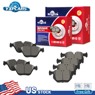 For BMW 528i 535i xDrive 525i 530xi 528i Front & Rear Ceramic Disc Brake Pads - Image 1 of 4