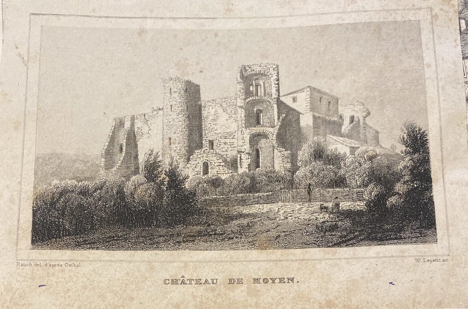 Gravure Château De Moyen 54 Meurthe Et Moselle  - Photo 1/1