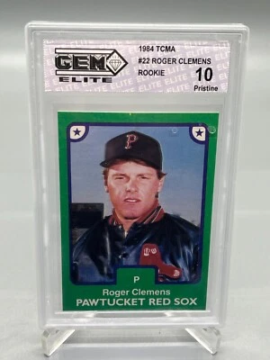 1984 TCMA #22 Roger Clemens GEM 10 新秀 PRISTINE Pawtucket Minor League 卡 — 第 1/3 张图片