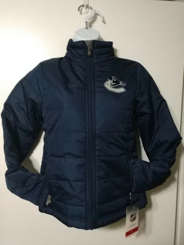 🏒NHL Vancouver Canucks jacket Girls Cheer Squad Full Zip Medium New Cover