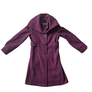 Guess wool blend mid-length peacoat purple size M - Picture 1 of 9