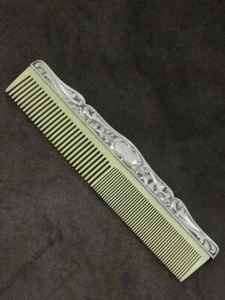 "Vintage 835 Silver & Ivory Comb Antique Hair Accessory Elegant Design Rare" - Picture 1 of 6
