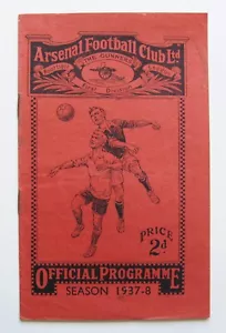 ARSENAL v PRESTON NORTH END FA Cup 1937/1938 *Good Condition Football Programme* - Picture 1 of 3
