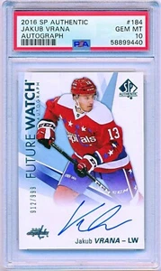 2016-17 SP AUTHENTIC FUTURE WATCH AUTO JAKUB VRANA #184 /999 PSA 10 GEM MINT - Picture 1 of 1