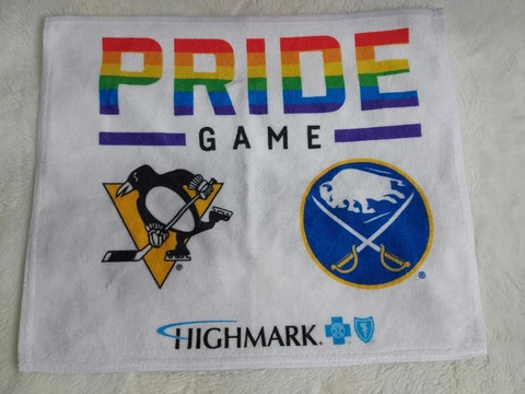 Pittsburgh Penguins & Buffalo Sabers PRIDE Game Fan Towel Cover