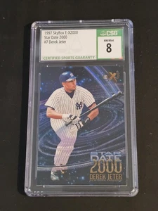 1997 Skybox E-X2000 Derek Jeter RC #7 Star Date 2000 CSG 8 Yankees RC HOF🔥 - Picture 1 of 2
