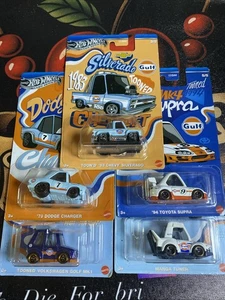 HOT WHEELS DIE CAST HW THEMED SET GDG44 TOONED SILVER SERIES INC SUPRA GOLF ETC. - Bild 1 von 1