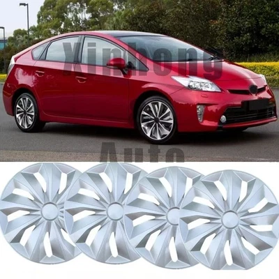 15" inch Hubcaps For Toyota Prius Wheel Rim Covers Snap On Silver 4pcs R15 Foto 1 de 4