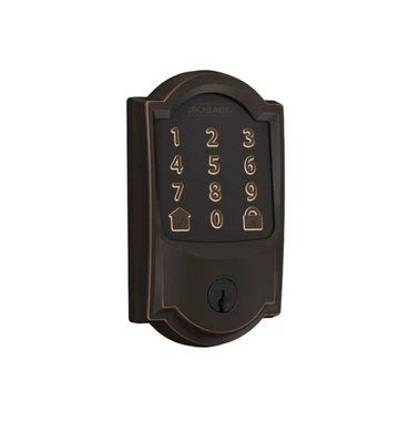 Schlage BE499WB CAM 716 Encode Plus WiFi Deadbolt Smart Lock Keyless Entry - NOB - Image 1 of 4
