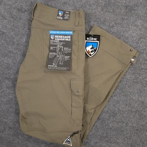 Kuhl Renegade Convertible Hose Herren 33X30 braun Cargos Outdoor Performance NEU - Bild 1 von 19