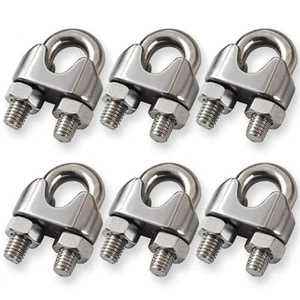 3/8 Inch M10 Wire Rope Cable Clip Clamp, 304 Stainless Steel, U Bolt Saddle F... - Picture 1 of 7
