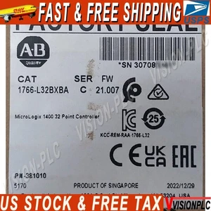 NEW Sealed AB 1766-L32BXBA Micrologix 1400 32 Point Controller US Free Tax - Picture 1 of 3