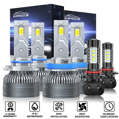 6x faros LED altos/bajos + faros antiniebla para Toyota 4Runner 2006 2007 2008 2009 Foto 1 de 4