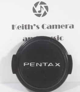 Originale Vintage Pentax 49mm Snap On Front Lens Cap Argento Nero 2715 Spedizione Gratuita - Foto 1 di 6