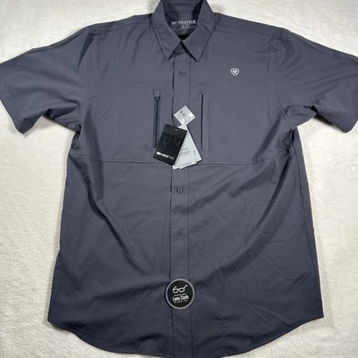 Camisa Ariat Tek Para Hombres M Gris Ventek Utilitaria Ligera Elastizada Rendimiento Nueva con Etiquetas Foto 1 de 4