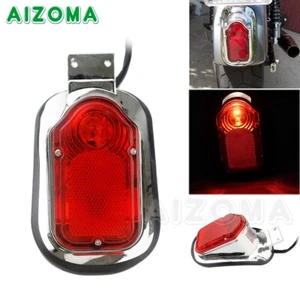 Motorcycle Bike 12V Red Tombstone Brake Tail Light Rear Lamp For Harley Softail - Picture 1 of 12