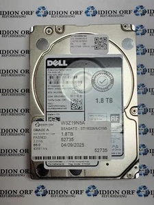 DELL 1.8TB 2.5" SAS SERVER HDD 10000 RPM ST1800MM0198, GRADE A, SKU 17349 - Afbeelding 1 van 2