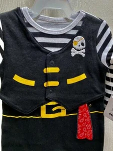 Halloween Baby Boy PIRATE 1 pc. Costume Coverall Outfit w/ Vest 0-3 months NWT - Imagen 1 de 3