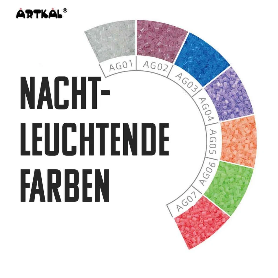 2000 Artkal MINI A 2,6mm Nachtleuchtende Perlen 2,6 mm Bügelperlen Beads Steck - Bild 1 von 1