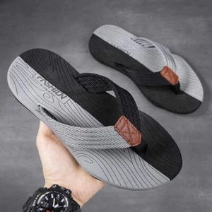 Men Slippers Summer Flip Flops Brand Fashion Outdoor Comfortable Casual Slides S - Picture 1 of 21