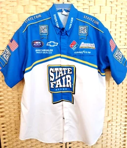 Michael Waltrip State Fair Pit Crew Shirt XL Button Snap Simpson Made USA NASCAR - Picture 1 of 5