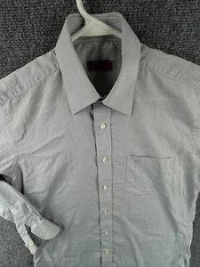 Givenchy Striped Blue Button Up Shirt Long Sleeve Size 95 Woven Point Collar - Picture 1 of 22