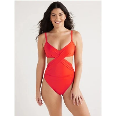 Traje de baño Sofia by Sofia Vergara Antonella de una pieza para mujer pequeño rojo Foto 1 de 2