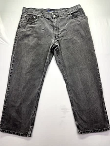 Men’s Basic Editions 100% Cotton Relaxed Fit Black Jeans Tag Size 40x30 - Picture 1 of 16
