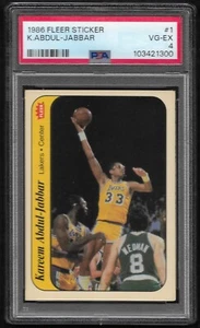 Kareem Abdul-Jabbar #1 Fleer Sticker 1986 PSA 4 - Picture 1 of 2