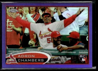 2012 Topps Chrome Purple Refractors #153 Adron Chambers St. Louis Cardinals - Image 1 of 2