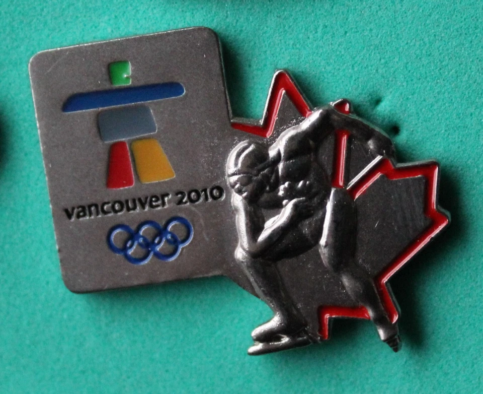 Canada Mint speed skating   Authentic 2010 Vancouver Olympic button Badge PIN - Image 1 of 1