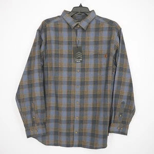 Camisa de manga larga Solaris para hombre 2XB azul naranja limpiador de lentes a cuadros nueva con etiquetas - Imagen 1 de 13