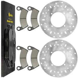 2 Front Brake Disc Rotor Pad For Polaris Ranger Crew 700 4X4 08-09 / XP 700 2008 - Picture 1 of 7