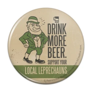 Drink More Beer Support Leprechauns Compact Pocket Purse Hand Makeup Mirror - Picture 1 of 5