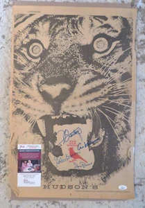 Detroit Tigers 1968 World Series Hudson's Ad signed: Al Kaline, Northrup, Gator. - Picture 1 of 4