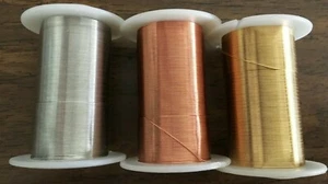 Beadsmith Craft Wire 20, 22, 24, 26, 28 Gauge, Copper, Silver & Gold - Picture 1 of 7