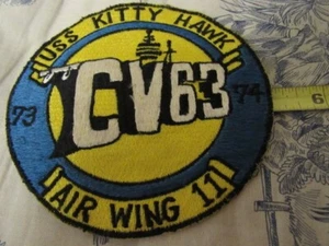 Vtg. Post WWII USN Air Wing 11 USS Kitty Hawk CV63 Pocket Patch - Picture 1 of 7