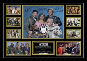 THE A-TEAM 80's ORIGINAL TV SERIES A TEAM MR T SIGNED LIMITED EDITION A4 PRINT - Picture 1 of 2