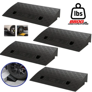 2/4PCS Kerb Curb Ramps Threshold Ramp for Driveway Loading Dock Car Garage Bikes - Picture 1 of 11