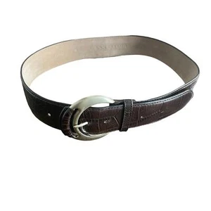 Vintage Ann Taylor Leather Belt Brown Wide Women’s SZ SM GUC - Picture 1 of 8