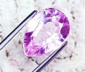 Natural Pink Kunzite Pear Cut Certified Loose Gemstone 9.40 Ct With Free Gift - Picture 1 of 7