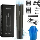 Professional Vacuum Hair Clippers for Mens, Cordless Hair Clipper Beard Trimmer