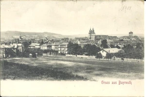 Sehr schöne Litho-Karte Von Gruss aus Bayreuth / Bayern , Zu sehen ist Totale - Bild 1 von 1