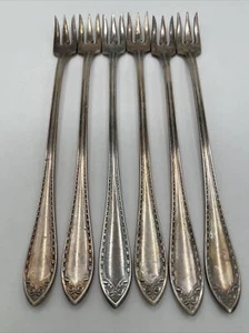 Vtg Antiq Community Georgian Design Silver Plate Cocktail 6.5” Forks Lot Of 6 - Picture 1 of 9
