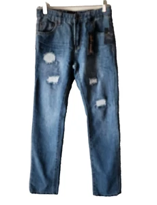 Lucky Brand Billy Straight Jeans Girls Teen Size 16 Distressed Stretch NEW - Picture 1 of 12