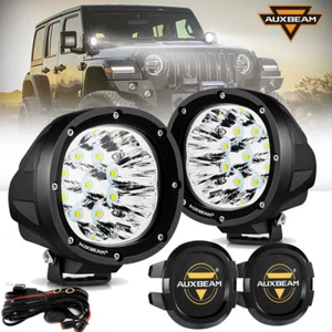 Auxbeam 4" Dual Color LED Light Pods Spot 6 Modes + Black Lamp Cover Pickup ATV - Picture 1 of 12