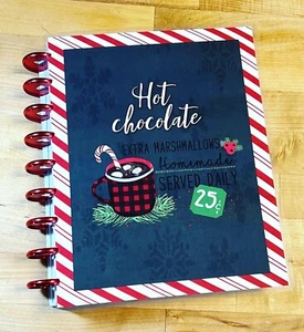 Hot Chocolate Candy Cane Holiday Winter Cover Set 4 use w/ Classic Happy Planner - Picture 1 of 4