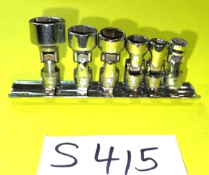 SNAP-ON TOOLS 6 PIECE 1/4 DRIVE METRIC SHORT SWIVEL SOCKET SET 6 POINT - Picture 1 of 12