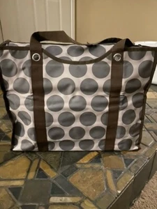 Thirty-One All-Day Organizing Tote in Gray Mod Dot - Picture 1 of 5